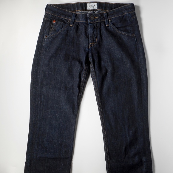 Hudson Carly Signature 25 Straight Leg  Dark Wash Lisbon Jeans Flap Pockets - Picture 6 of 11